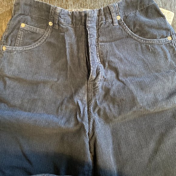 Free People Navy Corduroy Pants - Picture 1 of 2